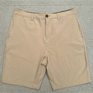 Magaschoni Chino Shorts Men's 34 X 9‎ Inseam Khaki Beige Athleticwear Golf